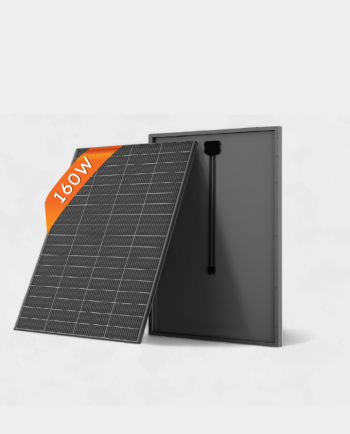 160W Solar Panel | 12V Black Monocrystalline