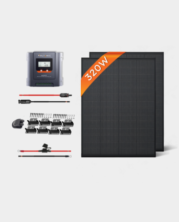 320W 12V MPPT All-Black Solar Panel Kit | 2x160W