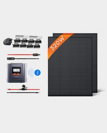 320W 12V MPPT All-Black Solar Panel Kit | 2x160W
