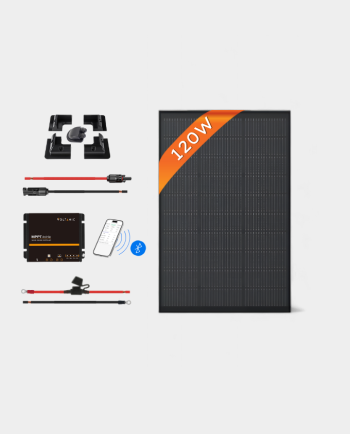 120W 12V MPPT All-Black Solar Panel Kit