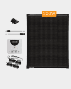 STARTER KIT: 200W Solar Panel + 20A MPPT + 6m Cable + Brackets