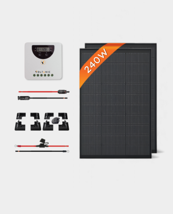 240W 12V MPPT All-Black Solar Panel Kit | 2x120W