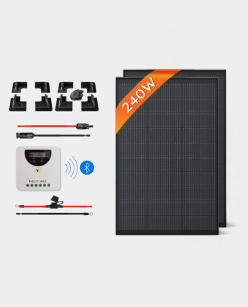 240W 12V MPPT All-Black Solar Panel Kit | 2x120W