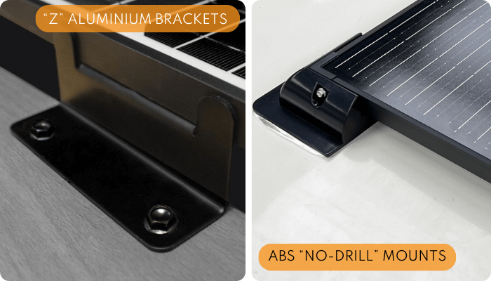 mounting options Z brackets or ABS Mounts