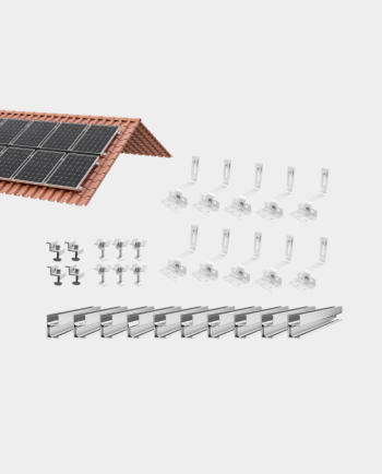 Aluminium Tile Roof Mounting Set 30cm Rails | For 4 Panels