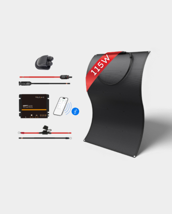 115W Flexible 12V MPPT Full-Black Solar Panel Kit