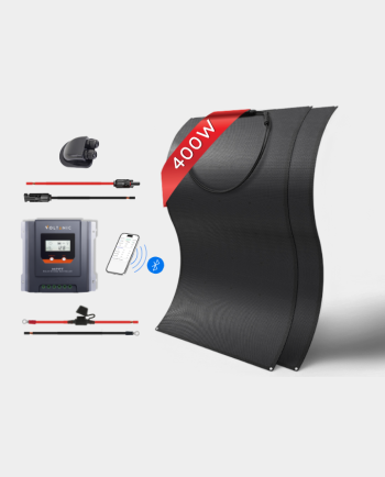 400W Flexible 12V MPPT Full-Black Solar Panel Kit | 2x200W