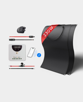 230W Flexible 12V MPPT Full-Black Solar Panel Kit | 2x115W